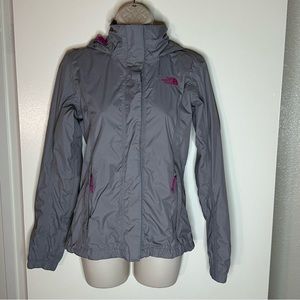 The North Face Gray Hyvent Rain Jacket Windbreaker